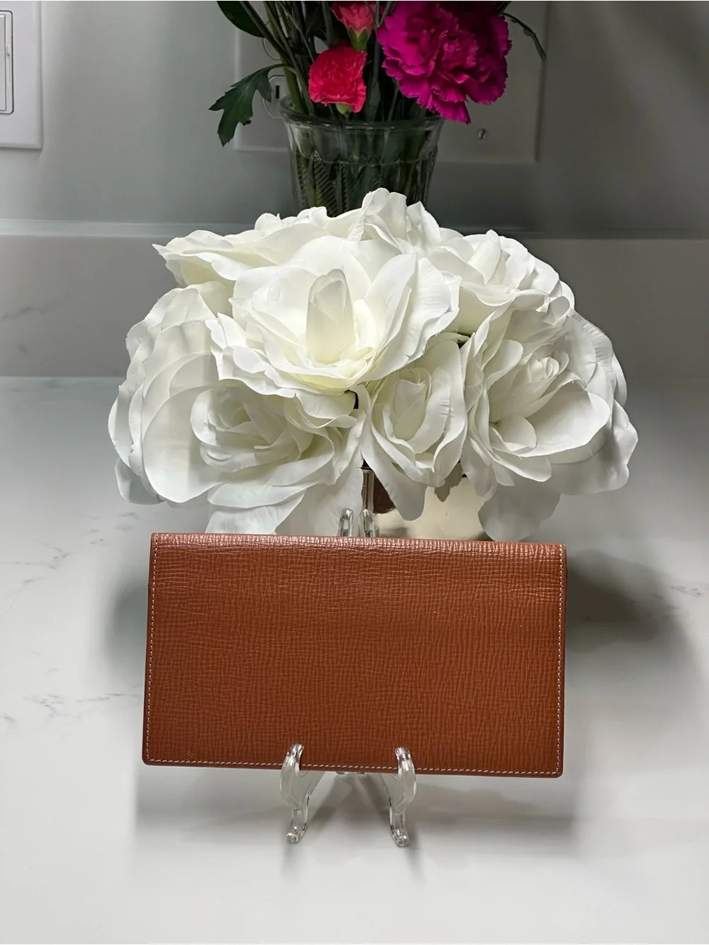 Loewe Madrid Classic Brown Textured Wallet Refined Organizer + Dust Bag + COA